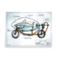 Image 1 of Shark Bike Art Print