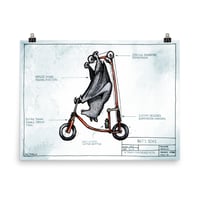 Image 1 of Bat Bike Art Print
