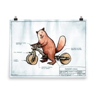 Image 1 of Beaver Bike Art Print