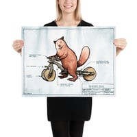 Image 2 of Beaver Bike Art Print