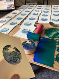 Image 3 of Spotted Turtle - Wood Engraving Print