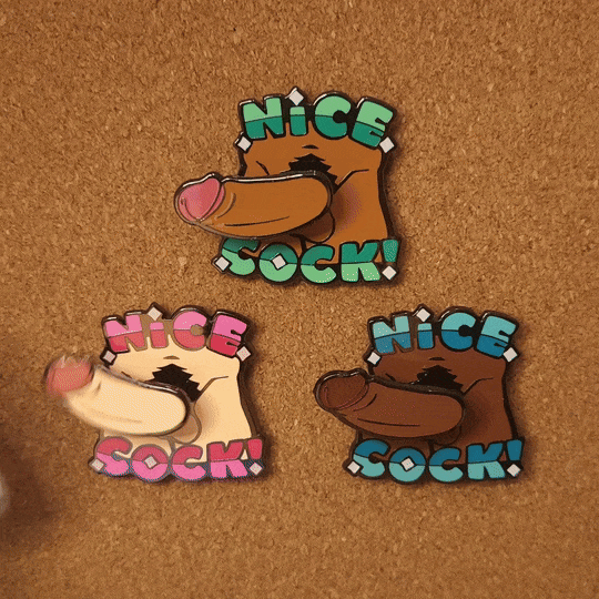 [Enamel Pin] Nice Cock! - Springy Pins