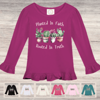 Image 1 of Ruffle Shirt~  Planted In Faith