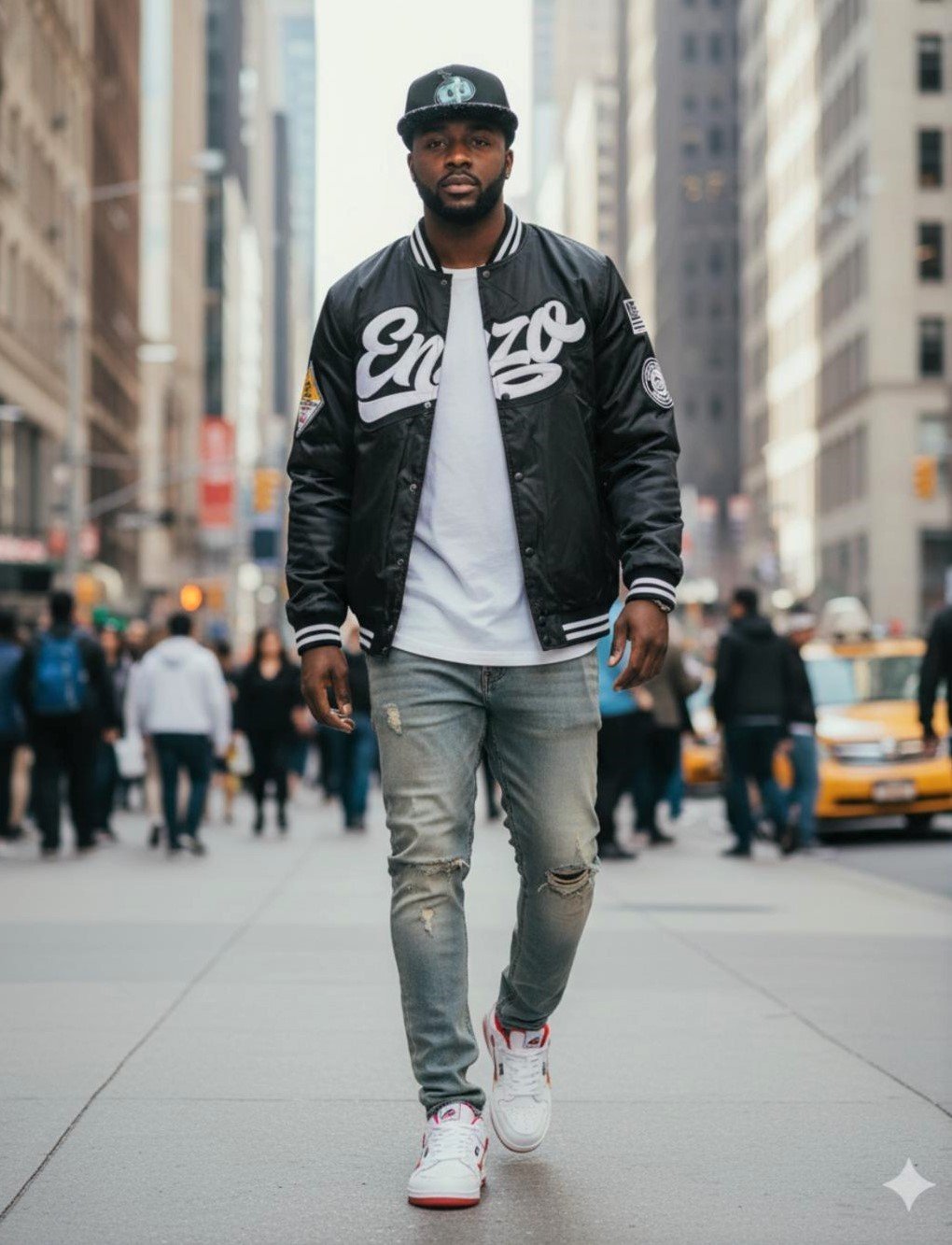 Image of Enzo's Shed Baseball Jacket (BLK) 