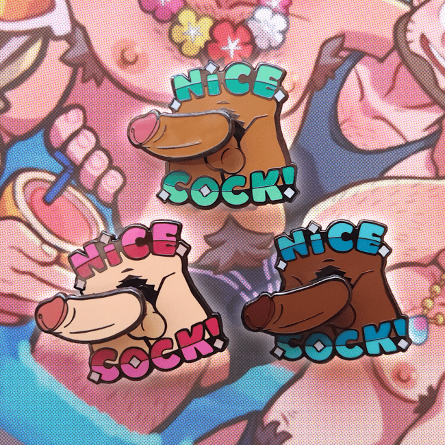 [Enamel Pin] Nice Cock! - Springy Pins