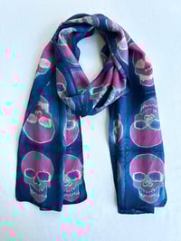 Image 2 of  Grape Skulls — Silk Scarf