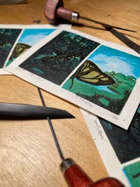 Image 1 of The Butterflies - Wood Engraving Reduction Print