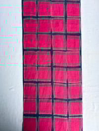 Image 3 of Fushia Squares — Merino Wool Scarf