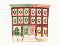 Image 2 of Four-Pack Rowhome Christmas Cards