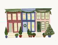 Image 3 of Four-Pack Rowhome Christmas Cards