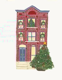 Image 4 of Four-Pack Rowhome Christmas Cards