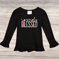 Image 2 of Ruffle Shirt~  Simply Blessed 