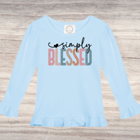 Image 3 of Ruffle Shirt~  Simply Blessed 