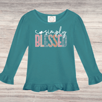 Image 4 of Ruffle Shirt~  Simply Blessed 