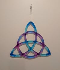 Image 2 of Celtic Trinity Knot - Blue/Purple/Pink