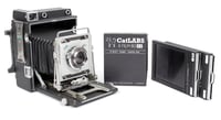 Image 1 of Graflex Crown Graphic 4X5 Camera w/ Schneider 135mm F5.6 lens + film + holders #0909