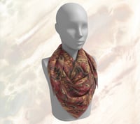 Image 1 of Autumn Leaves Square Silk Scarf