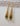 Vamp Ornate Pointed Earrings, Olive & Antique Gold, Pierced or Clip On