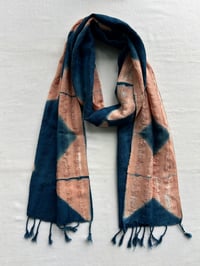 Image 3 of Peach Mountains — Rustic Cotton Scarf