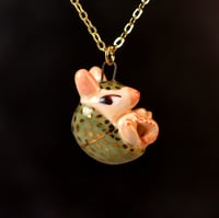 Olive Armadillo Necklace
