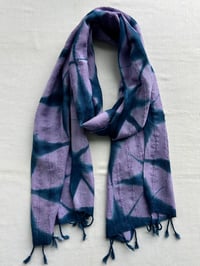 Image 2 of Lilac Stars — Rustic Cotton Scarf