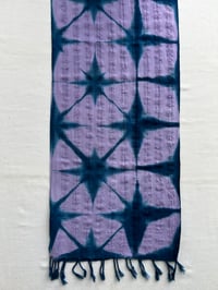 Image 3 of Lilac Stars — Rustic Cotton Scarf