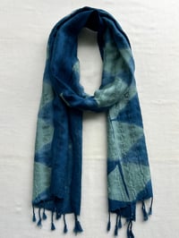 Image 2 of Sage Diamonds — Rustic Cotton Scarf
