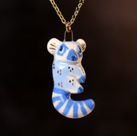 Blue Red Panda Necklace