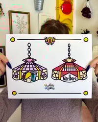 Image 1 of STAINED GLASS FANTASY #2 11x 8 PRINT
