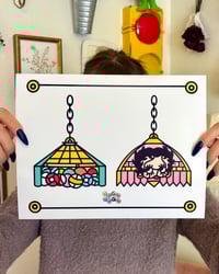 Image 1 of STAINED GLASS FANTASY #3 11x 8 PRINT