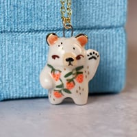 Sociable Strawberry Bear Necklace