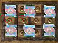 Image 3 of TRANS RIGHTS ARE HUMAN RIGHTS WEATHER IS HAPPENING TRANS LOGO 3" STICKER