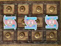 Image 2 of TRANS RIGHTS ARE HUMAN RIGHTS WEATHER IS HAPPENING TRANS LOGO 3" STICKER