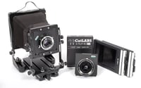 Image 1 of Stenopeika Air Force Ultralight 4X5 camera w/ 90mm + 150mm lenses +holders +FILM (#1032)