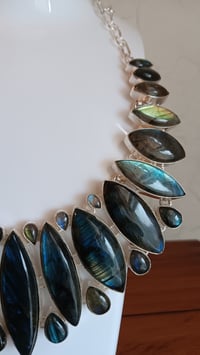 Image 7 of BLUE LABRADORITE NECLACE AND EARRING SET 