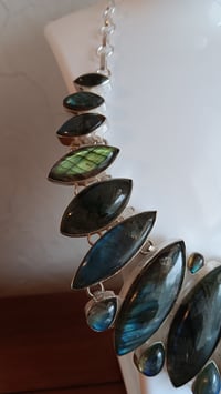 Image 6 of BLUE LABRADORITE NECLACE AND EARRING SET 