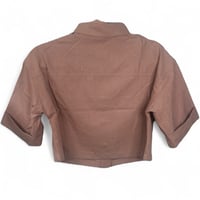 Image 3 of CHOOSY- Cropped Pocket Shirt Rosé Pink