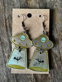 Image 1 of They are Out There Silver with Yellow Piping