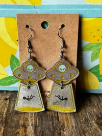 Image 2 of They are Out There Silver with Yellow Piping