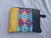 Image 2 of Quilted Linen Zippy Bag in Southwest 