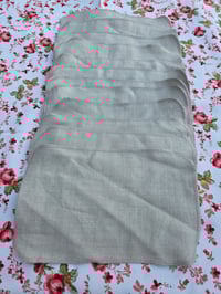 Image 1 of Undyed, Unbleached Woven Linen 2 Ply Cloth Set of 12