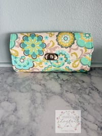 Image 1 of NCW - Necessary Clutch Wallet - Aqua Geo Design