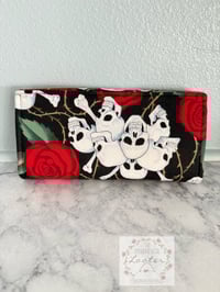 Image 2 of NCW - Necessary Clutch Wallet -  Skulls and Roses