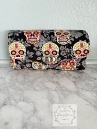 Image 1 of NCW - Necessary Clutch Wallet -  Sugar Skulls
