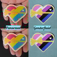 Image 3 of Support LGBT+ Hearts Stickers