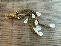 Image 1 of Moonstone in brass earrings / n7