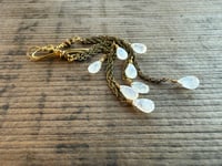 Image 4 of Moonstone in brass earrings / n7