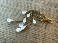 Image 10 of Moonstone in brass earrings / n7