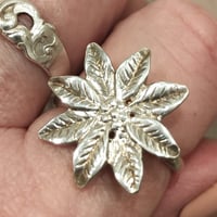 Image 2 of Upcycled Sterling Silver Poinsettia Flower Ring