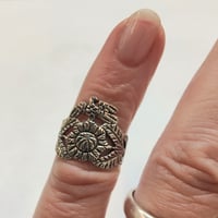 Image 4 of Upcycled Sterling  Flower Pinkie Ring